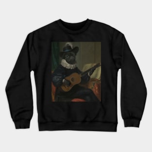 Oil Painting Musician Dog Portrait Crewneck Sweatshirt